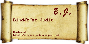 Bindász Judit névjegykártya